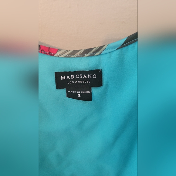 Marciano Los Angeles floral slit tie dress spaghetti strap wrap small - Picture 3 of 16